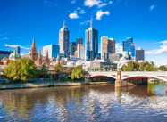 Australien Melbourne Brücke Tag Skyline